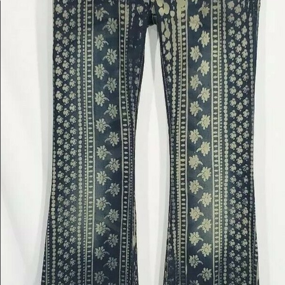 RARE FREE PEOPLE BALI painted super flares sz 28 - Picture 4 of 8